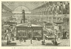 Daytime Overview of the Great Nave of the Electricity Exhibition, Taken from the West End by French School
